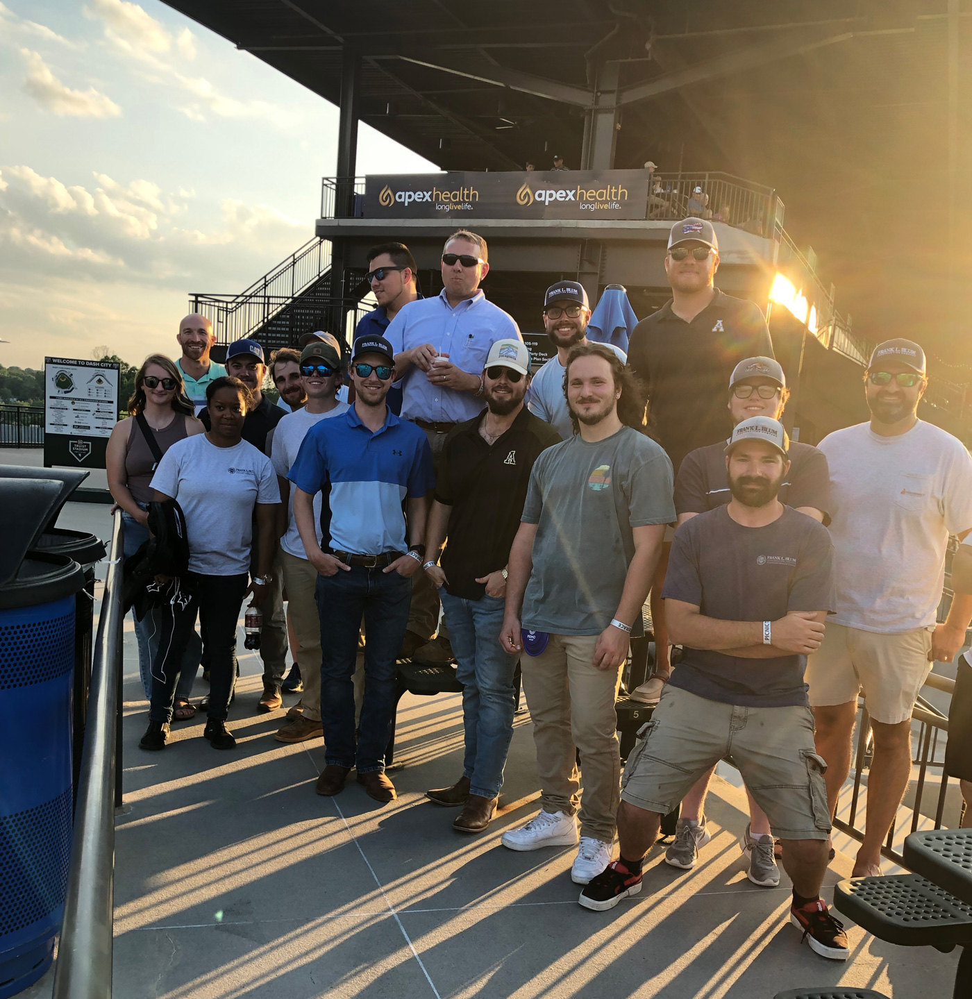 Group of Blum interns posing for the camera at job site