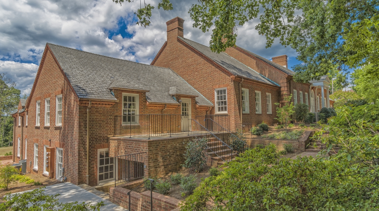 The Glade at West End back brick patio Downtown Winston-Salem Partnership’s Excellence Award for Blum Construction